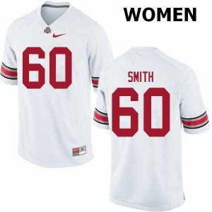 Women's Ohio State Buckeyes #60 Ryan Smith White Nike NCAA College Football Jersey October SFE6444RN